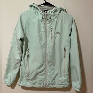 New Balance Mint Green Cool Weather Hooded Running Jacket W’s S